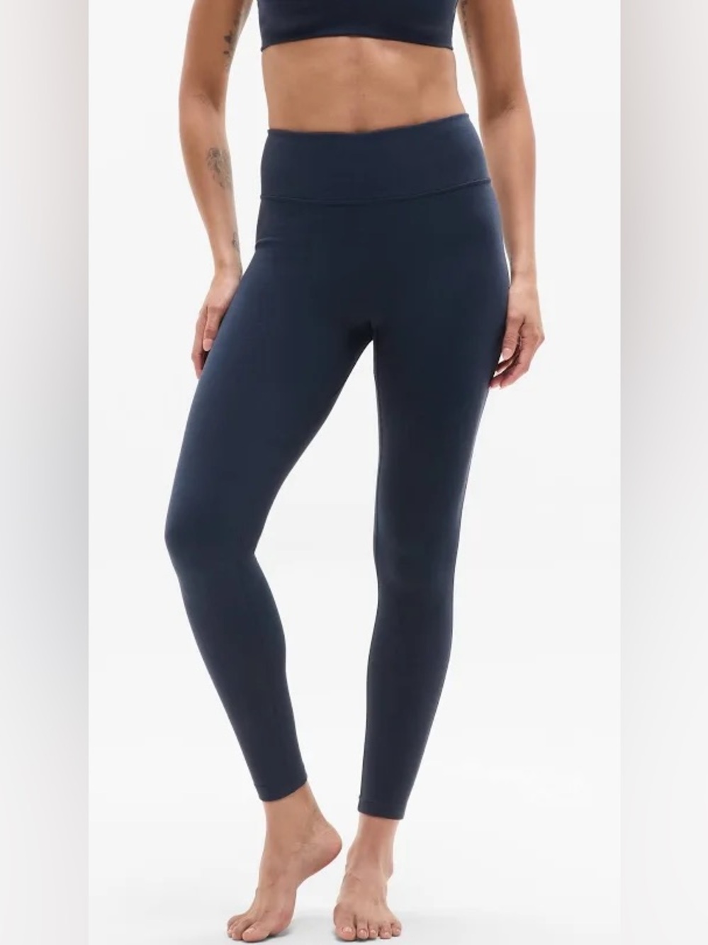 Athleta Full-Length Leggings Navy Blue Small